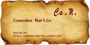 Csendes Martin névjegykártya